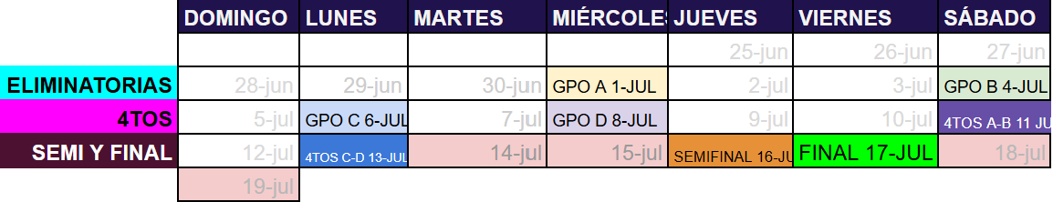 calendario juegos